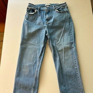 Abercrombie Raw Hem Curve Love Jean
